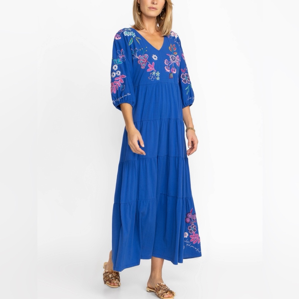 NWT Johnny Was SHILO DOLMAN TIERED KNIT $230 Maxi Dress